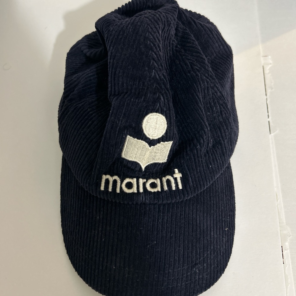 Isabel Marant Navy Corduroy Hat